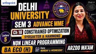 2026 | LEC 5: NON LINEAR PROGRAMMING | ADVANCE MME SEM 3 ECO(H) | ECO(H) SEM 3 COACHING DU