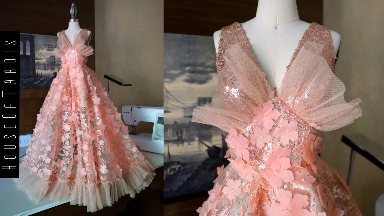 1/2 Scale 3D Flower Lace Sequin Ballgown| Tutorial