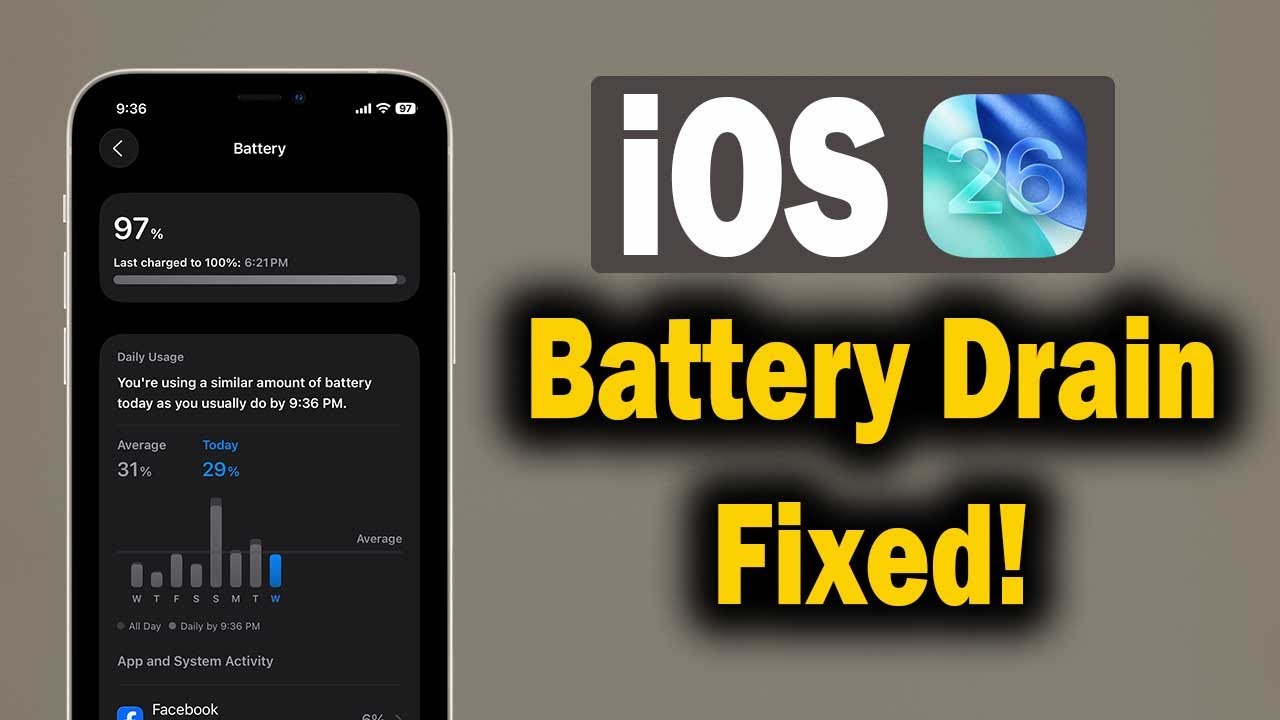 iOS 26 - How To Fix Battery Drain On iPhone - YouTube