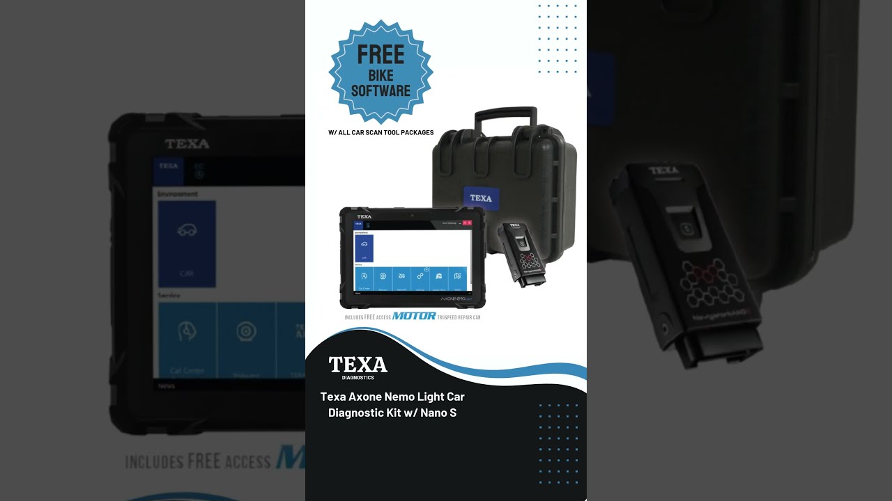 🚗✨Elevate your diagnostics with the Texa Axone Nemo Light Car Diagnostic Kit w/ Nano S!