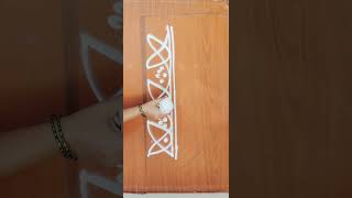 rangoli muggulu simple and easy side border design #rangoli #shorts #shortvideo #shortsfeed #short