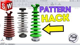 Ceramic Insulator in SolidWorks using Linear Pattern