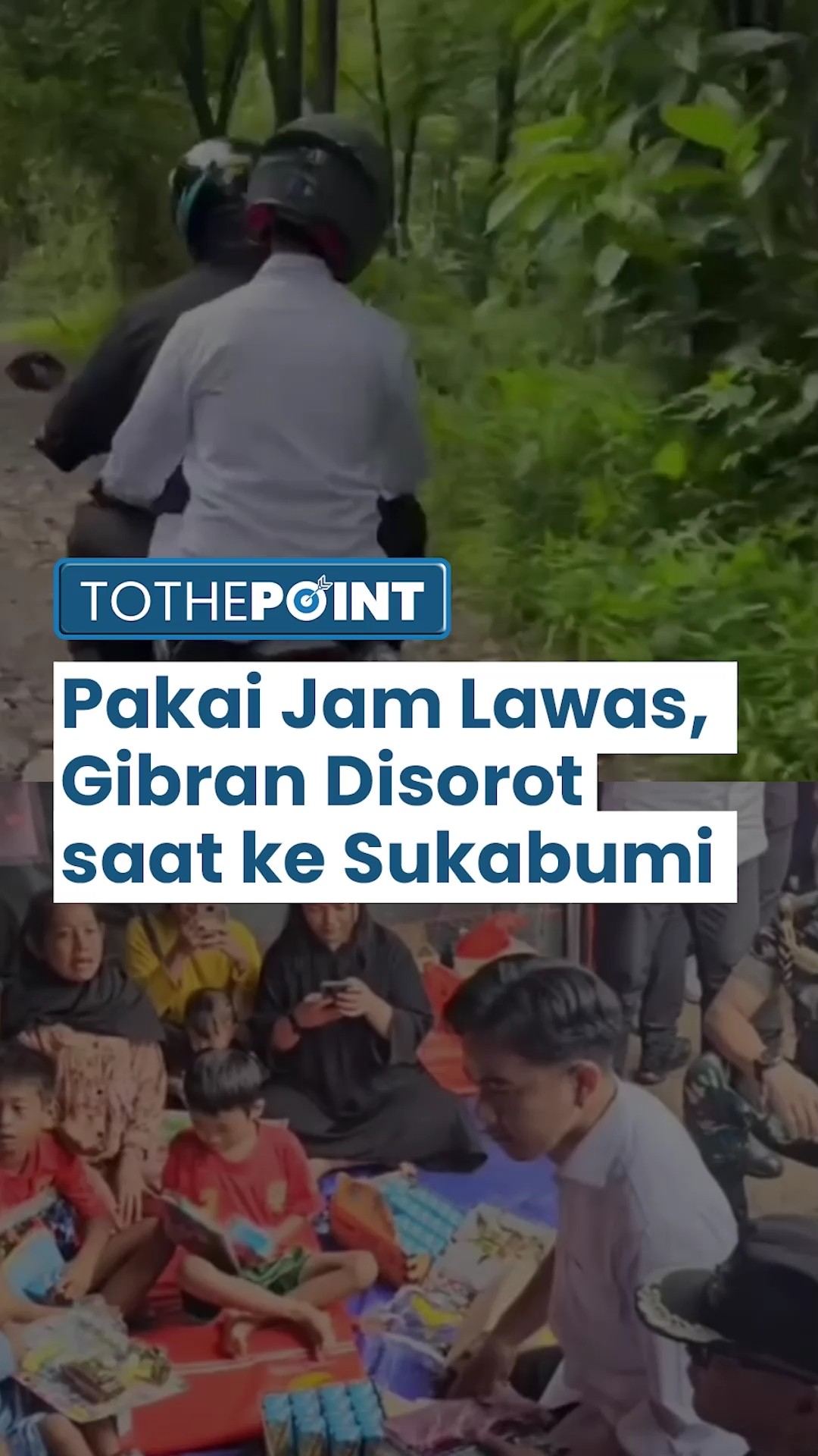 Kunjungan Gibran ke Sukabumi Disorot Publik, Diboncengi Motor dan Pakai Jam Tangan Tahun 90-an!