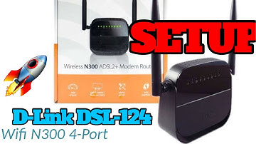 How to SETUP D-Link DSL-124 DSL modem router in 1 minute.