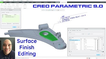 Creo Parametric 9.0 - Editing Surface Finish Annotations (2022)