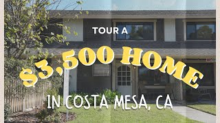 Tour a $3,500 Rental Home in Costa Mesa California