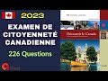 Examen de citoyennet canadienne 2023 226 questions