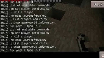 Commands for Minecraft pe