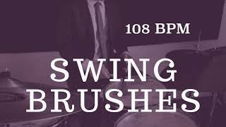 Video thumbnail of "Jazz Drum Brushes Play Along - Medium Swing - 108 BPM"