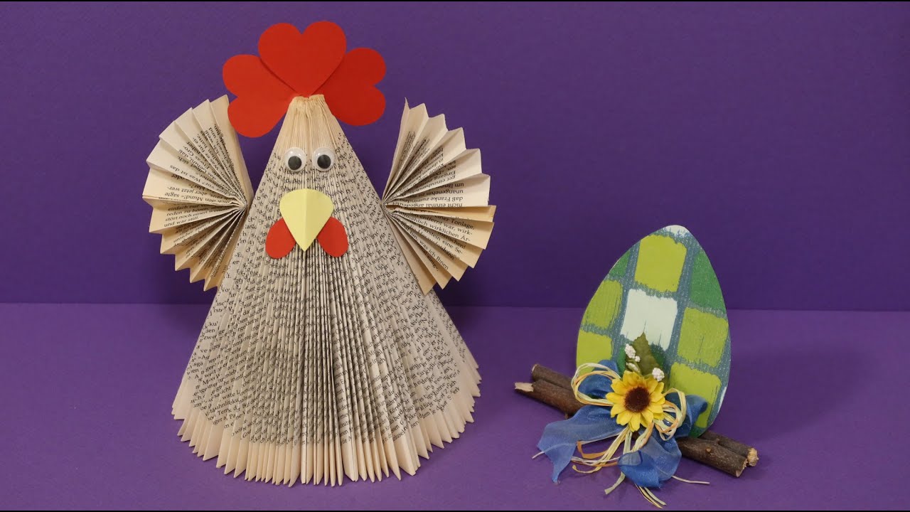 Craft chicken with book
