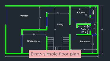 Draw Ground floor plan by mline order using autocad part 1