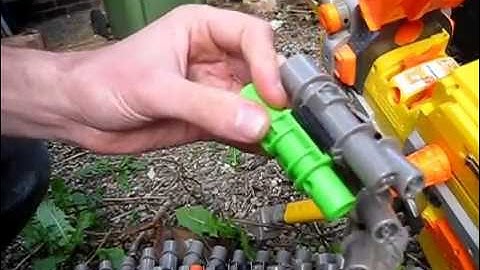 Nerf Vulcan Mod and Abuse - 6 chains + 8 IMRs And Duct Tape Part 1: Move Over Hyperfire!