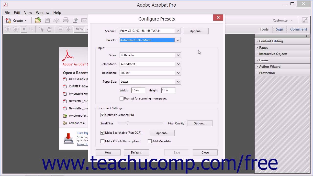 Recognizing Text in a PDF - Adobe Acrobat XI Training Tutorial Course - YouTube