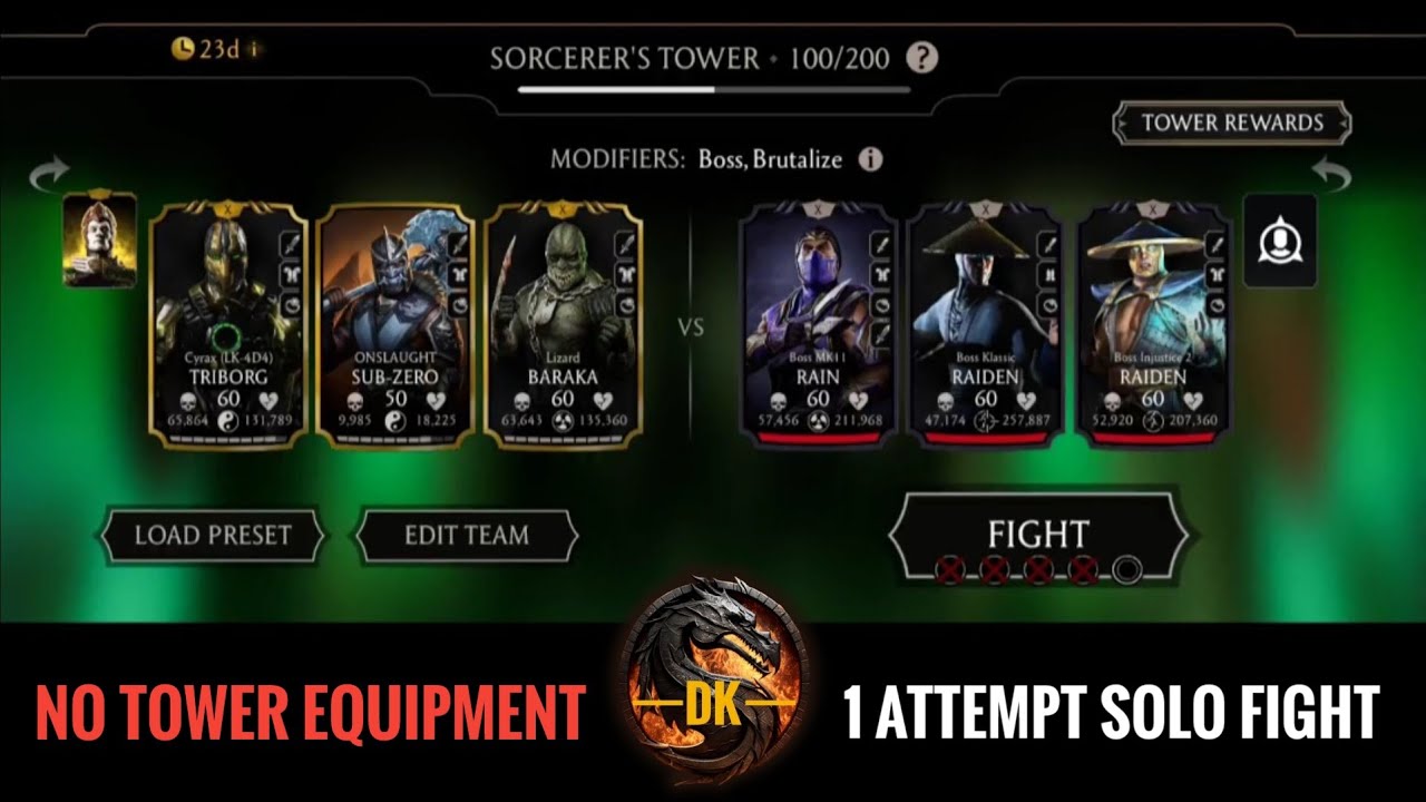 Fatal Sorcerer's Tower 100 & Reward 🎮 Mortal Kombat Mobile▫️MK Mobile 
