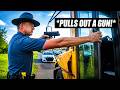 Arkansas Trooper vs Suspect in Stolen School Bus