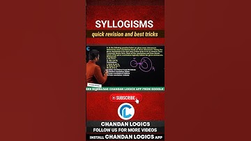 syllogisms best 2sec tricks by chandan sir #chandan_logics #chandan_venna_fan_club #reasoning #short