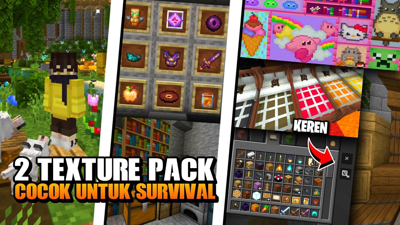TOP 2 TEXTURE PACK COCOK UNTUK SURVIVAL TERBARU - Texture Mcpe 1.19 - 1 ...