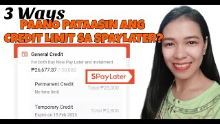 HOW TO INCREASE SPAYLATER CREDIT LIMIT | SHOPEE
