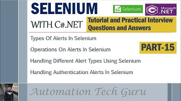 PART 15 | Windows Alert in Selenium with C# | Tutorial and Practical Interview Question and Answers