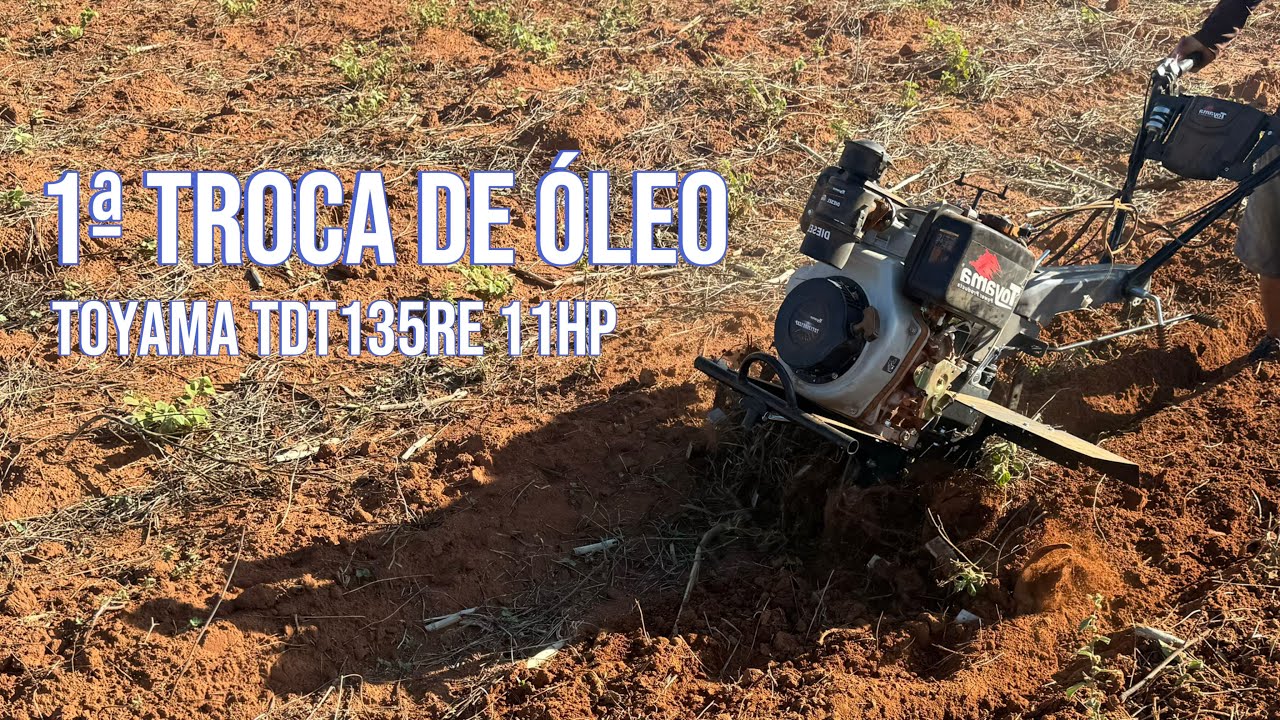 1ª Troca de óleo - Motocultivador (tratorito) Toyama TDT135RE - Motocultivador EP01