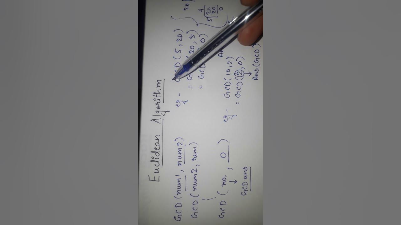 Euclidean algorithm in Cryptography : How to find GCD using Euclidean ...