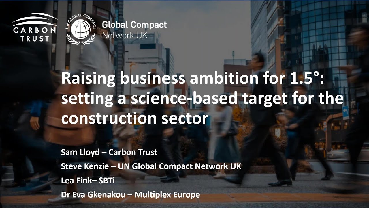 Raising business ambition for 1.5°C setting a sciencebased target