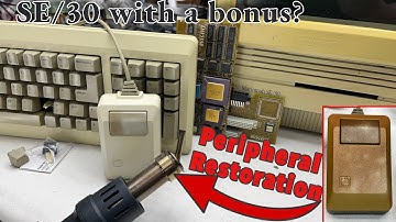 Fixing a Mac Plus keyboard, fixing the color of a Plus mouse, & checking a SE/30 with Daystar parts