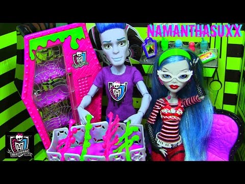 MONSTER HIGH STUDENT LOUNGE SOCIAL SPOTS PLAYSET REVIEW VIDEO!!