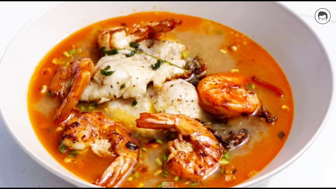 Seared Tilapia, Prawns, Seafood Broth (MARKET COOKING) | FEATR