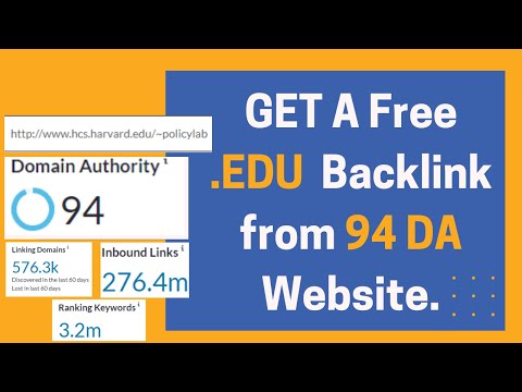 Free .Edu Backlinks: Create DA 94 .EDU Backlinks From Harvard Website | DoFollow EDU Backlinks
