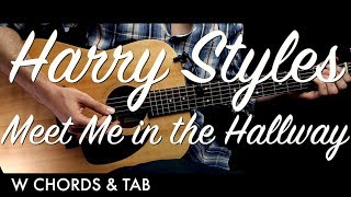 Video thumbnail of "Harry Styles - Meet Me in the Hallway Guitar Tutorial Lesson w Chords & TAB / Guitar Cover"