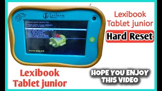 Lexibook Junior Tablet Hard Reset Zabieee Tech