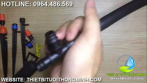 Hướng dẫn lắp tê nối 3 đầu ống 16mm(16ly) tưới cây tự động