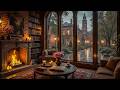 Relaxing Rainy Jazz in Cozy Coffee Shop ☕ Ambient Sound with Soothing Music for Stress Relief