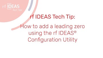 rf IDEAS Tech Tip: How to add a leading zero using the rf IDEAS® Configuration Utility
