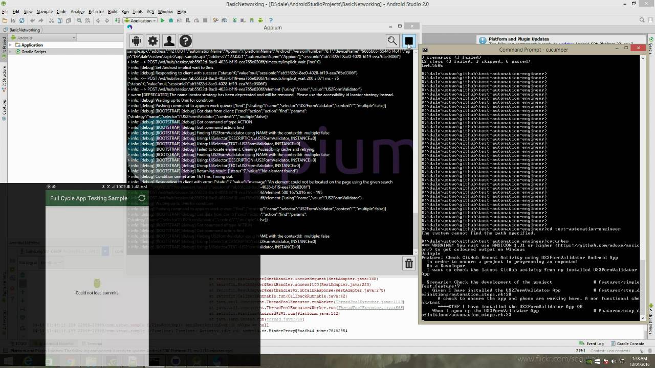 Recording of an Appium Test Automation using Cucumber, Ruby and a ...