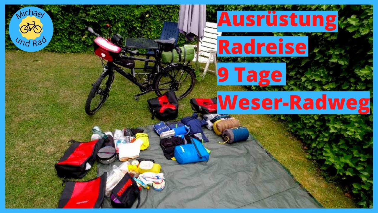 Ausrüstung Radreise 9 Tage Weser-Radweg