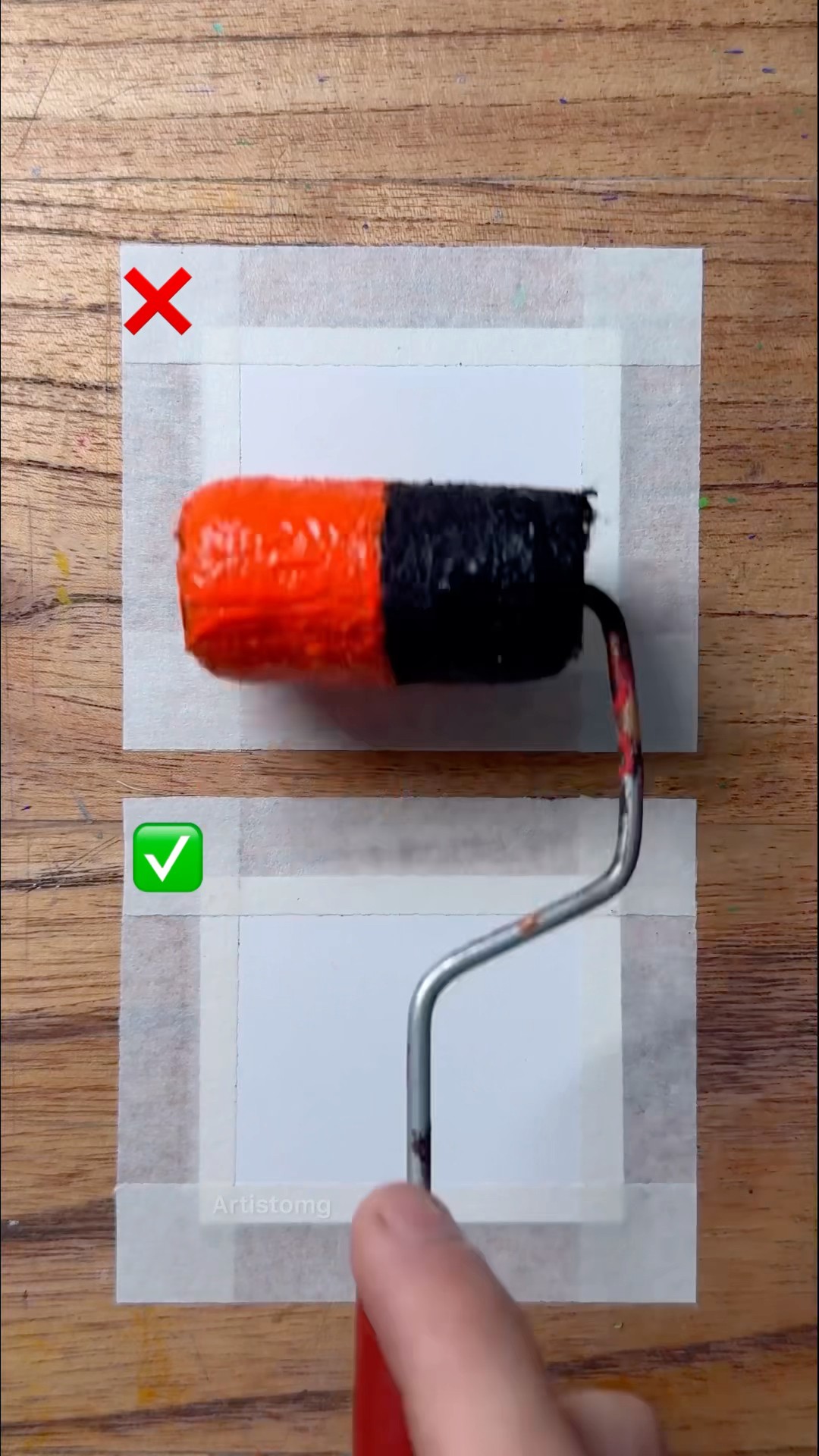 How to Make a Gradient with Acrylics! ?✨? #hack #art #tutorial