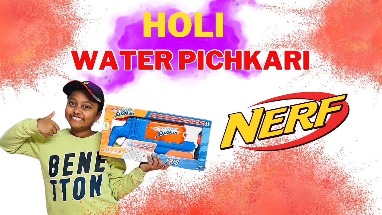 Branded Toy Pichkari for Holi Festival Nerf #nerf #holi