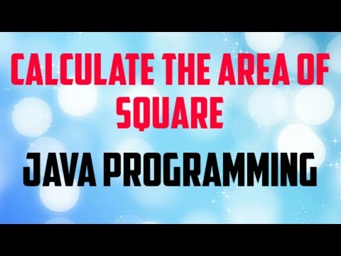 Java programming_how To Calculate the Area of Square