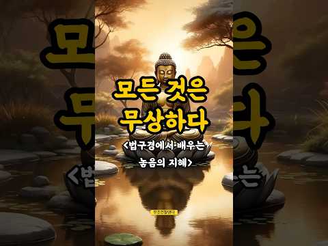 모든 것은 무상하다, 법구경에서 배우는 놓음의 지혜 #법구경 #놓음의지혜 #인생무상 #진리말씀 #부처님말씀 #shorts
