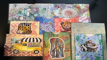 #ephemera - DIY #4 - Laminated Pouch/Pocket (Made From Custom Mixed Media Pattern Paper)