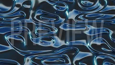 Abstract Dark Blue Metallic Animated 3D Waves (seamlessly looping animated background)