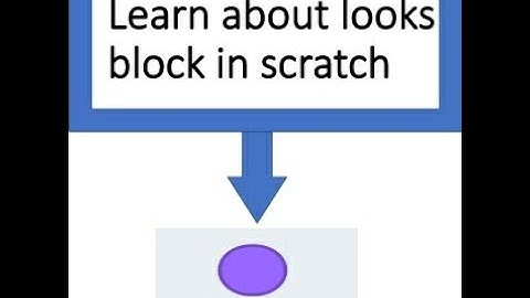 Learn about looks block menu in scratch