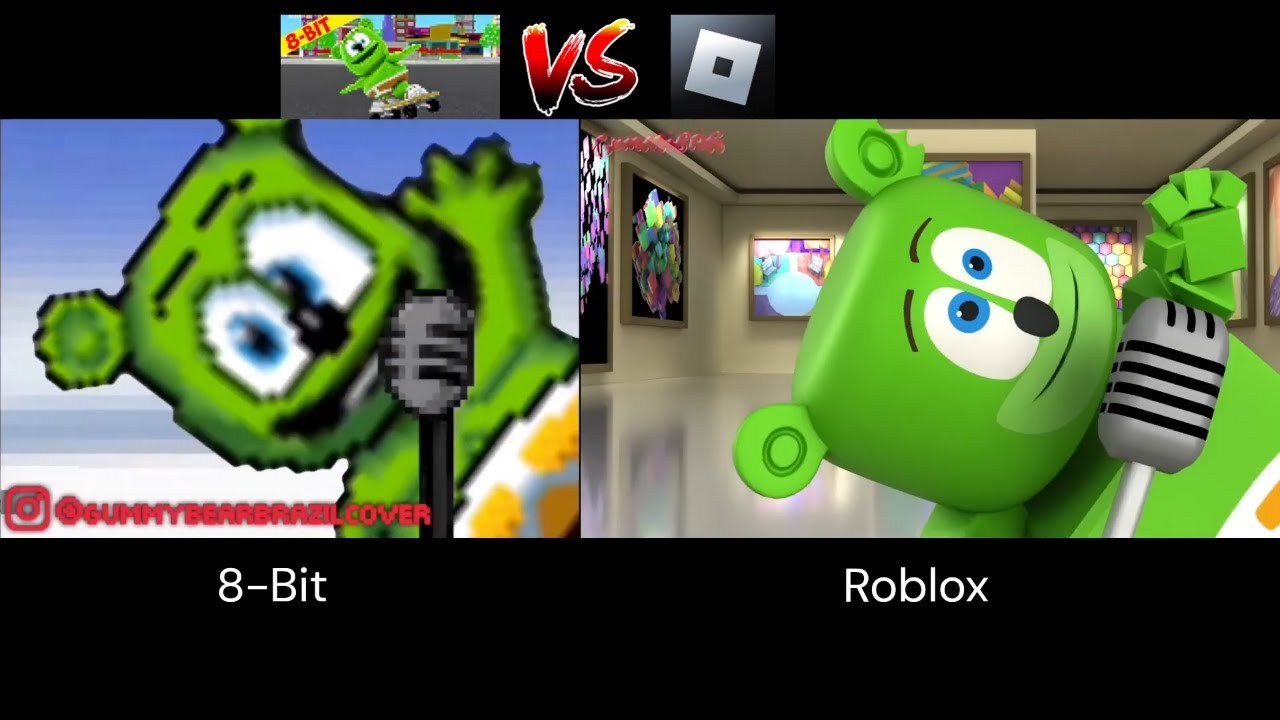 Gummy bear But 8-Bit Vs Gummy bear But Roblox | Long Version