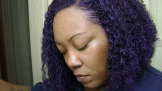 Color hair without damage(from black to purple)