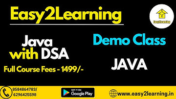 Java with DSA demo class 🔥🔥🔥 | Coding Bootcamp | By Easy2Learning/Arijit Sir