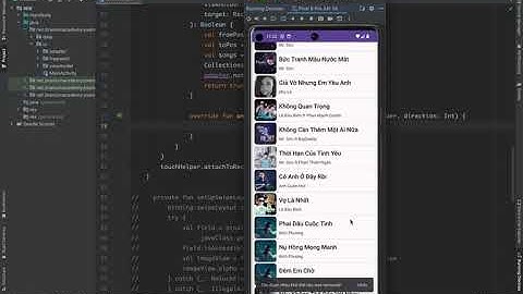Android - Vuốt để xoá phần tử trên RecyclerView