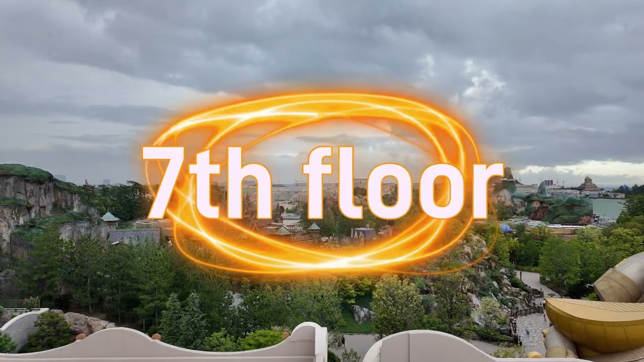 ２泊目のタイムラプス撮影　その５：東京ディズニーシー・ファンタジースプリングスホテル　ファンタジーシャトー スプリングスサイド ・７階・デラックス・バルコニールーム　パークグランドビュー