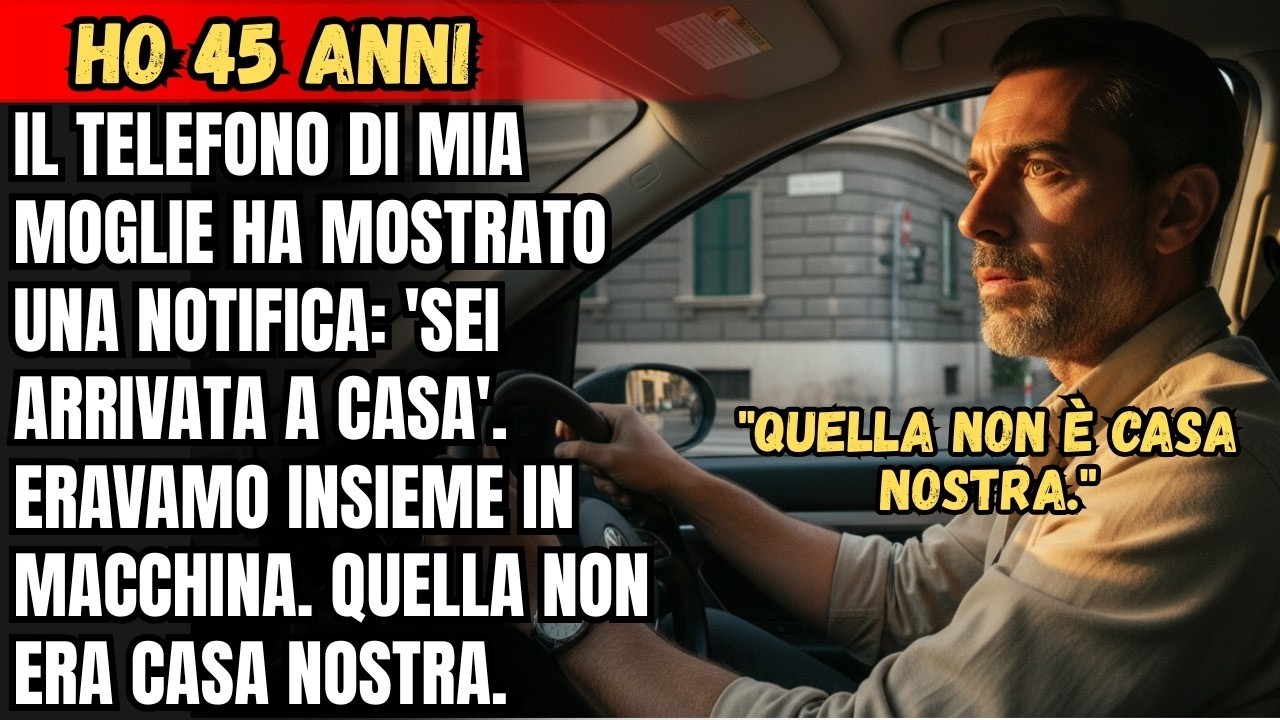 “Sei arrivata a casa.” La voce meccanica uscì dal telefono di mia moglie, ma l’indirizzo non era il nostro. Eravamo in macchina, al semaforo, e quel palazzo grigio con le persiane verdi non...